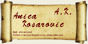 Anica Košarović vizit kartica